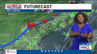 Temperatures will take a slight dip for Wednesday before warming up to end the week