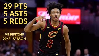 Collin Sexton 29 Pts 5 Asts 5 Rebs Highlights vs Detroit Pistons | NBA 20/21 Season