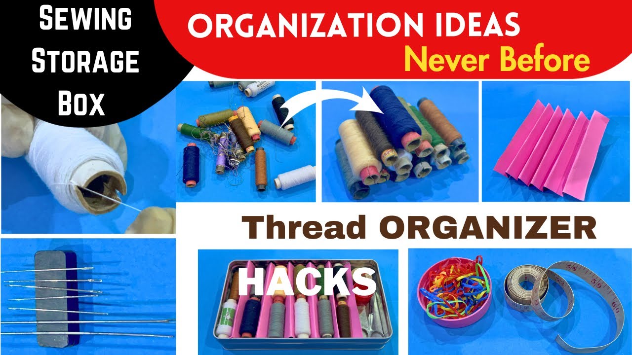 #DIY Thread Organizer Idea From Waste Tin Box #Sewing Storage Box | How ...