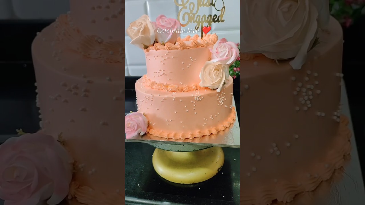 two tier engagement cake 🎂🎂