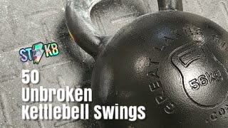 Unbroken 50 Kettlebell Swings With 123 Lbs Great Lakes Girya Kettlebell