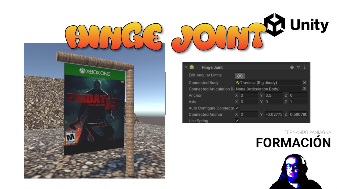 Unity en español Hinge Joint con el cartel de Viernes 13 YouTube