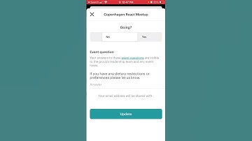 How to update RSVP in Meetup app?