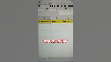 wrap text in excel #shorts #exceltips #excelshortcuts #youtubeshorts