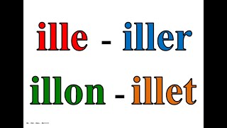 Japprends À Lire : Ille - Iller - Illon - Illet