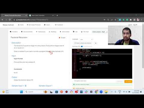 Factorial-Recursion in java