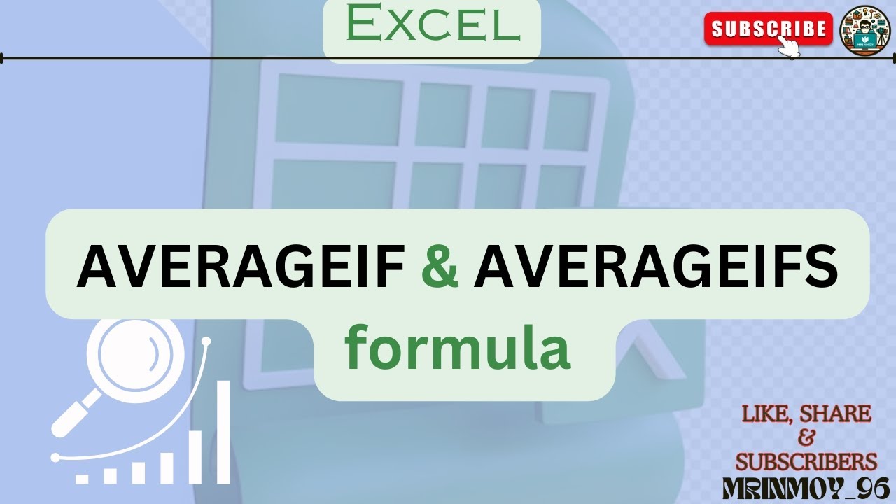 AVERAGEIF and AVERAGEIFS formula in Excel - YouTube