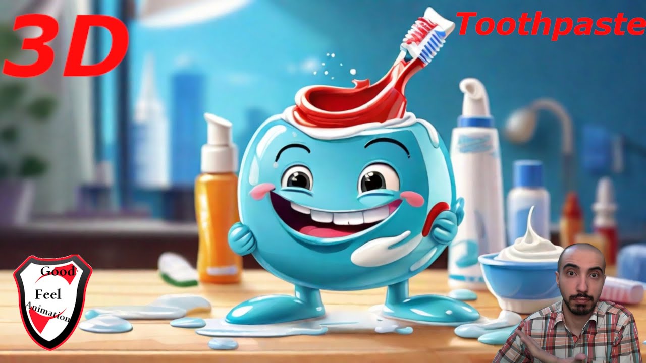 See 3d model of the toothpaste with full of details - YouTube