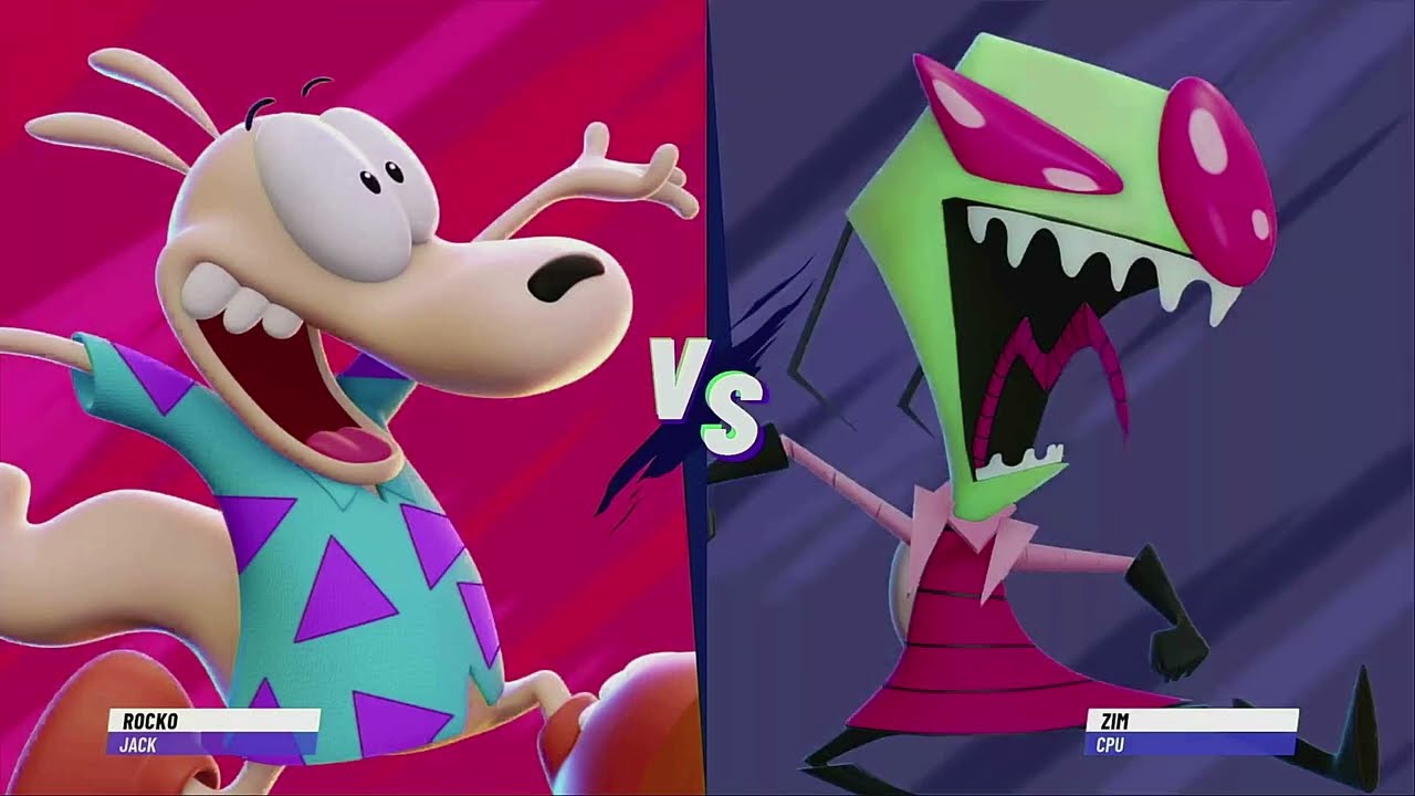 Nickelodeon All Star Brawl 2 Rocko VS Zim