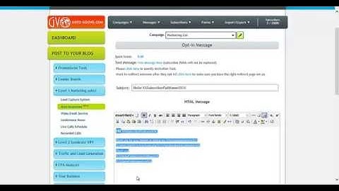 Pure Leverage Autoresponder Training 2 Creating Your Opt In Message