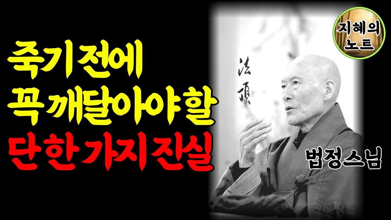 법정스님말씀 죽기 전에 꼭 깨달아야 할 단 한 가지 진실 정말 중요한 것은 눈에 보이지 않습니다