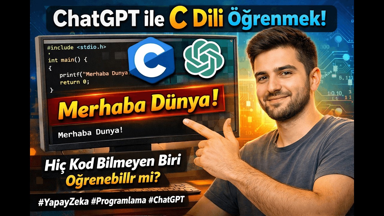 ChatGPT İle C Programlama Dili Öğreniyorum Video 0:Merhaba Dünya!