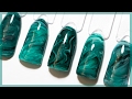 Гель-лак | Дизайн ногтей камень малахит | Зеленый маникюр с эффектом малахита