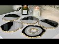 Epoxy Resin Coaster #3 Black/White DIY  - Epoksi Bardak Altlığı #3 Siyah/Beyaz DIY