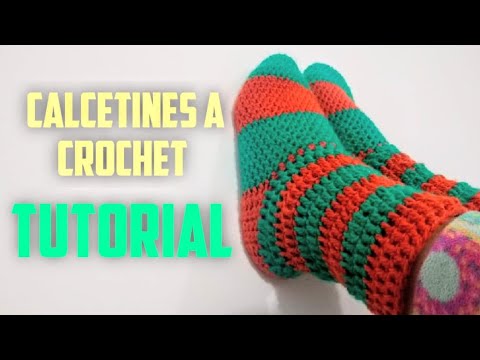 CALCETINES EN CROCHET- Tutorial tejido en ganchillo paso a paso ❤️🧦 @TejidosKatyta