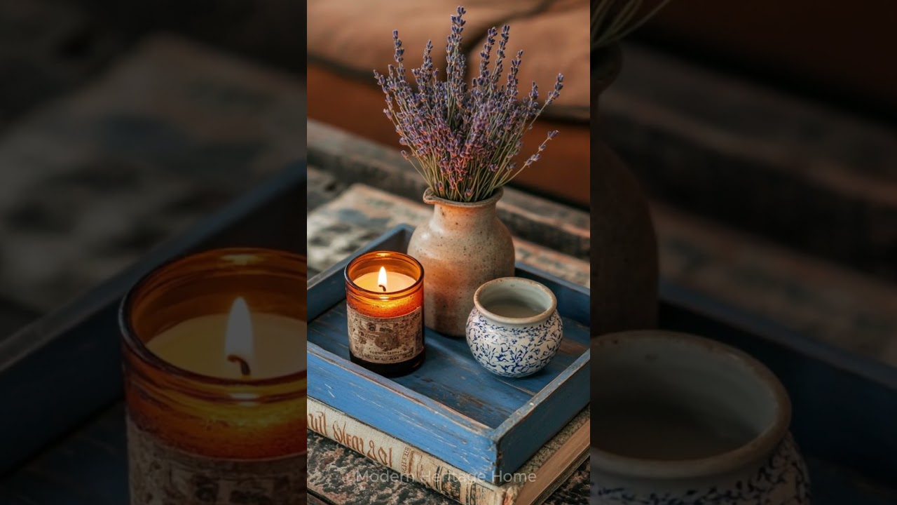 A beautifully styled rustic coffee table (