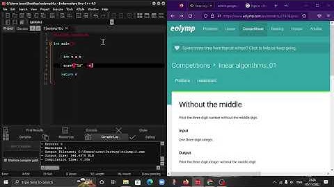"Without the middle" in C programming language. #Eolymp problem 945.