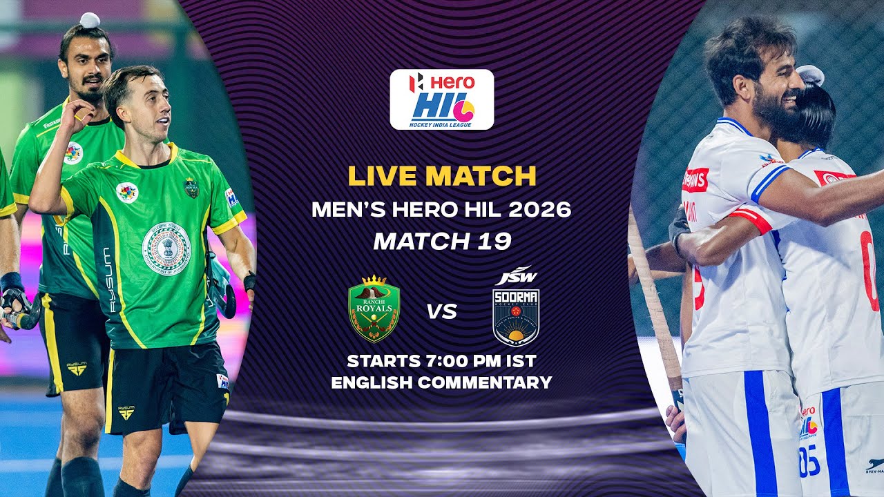 ENGLISH COMMENTARY || Men's Hero Hockey India League 2026 || Match 19 || ROYALS VS SOORMA