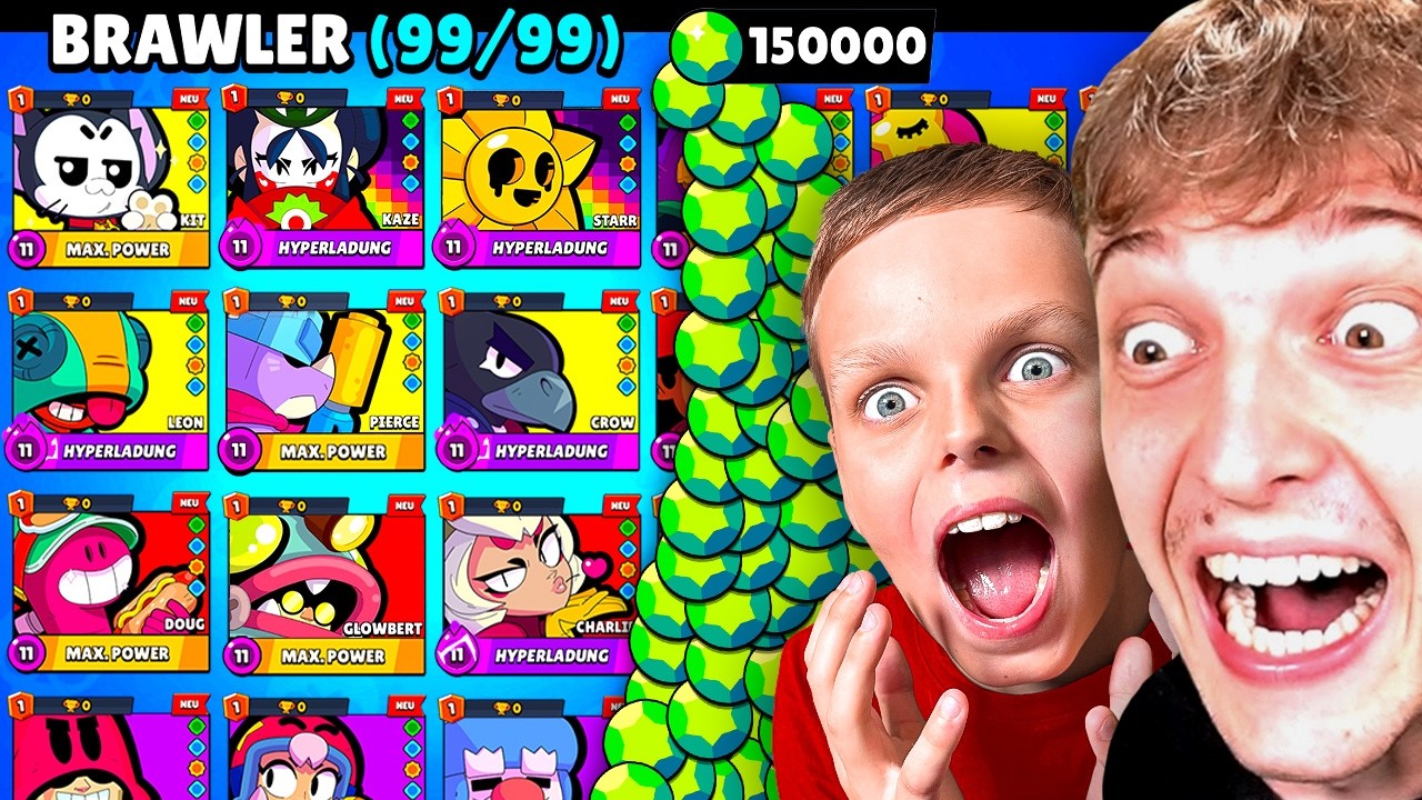 Ich ÜBERRASCHE Kleinen Jungen mit 1000€ OPENING in BRAWL STARS! 😱