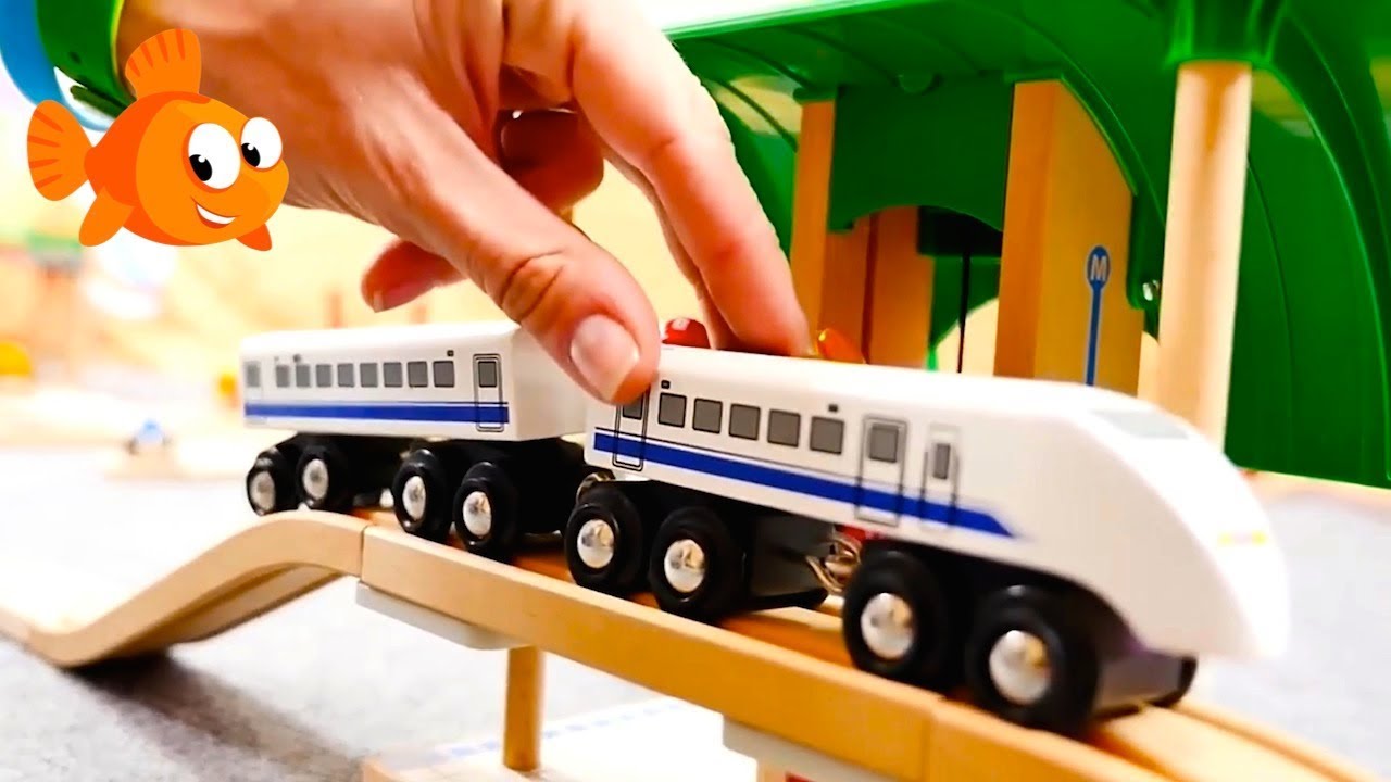 Choo-Choo TRAIN COMPILATION! - Children's Animation Toys Videos for kids BRIO Mega Toys!