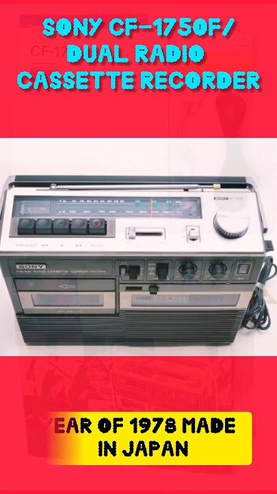 Sony cf_1750f dual casset FM radio Rockstar radio recorder cassette player#electronic #tape viral