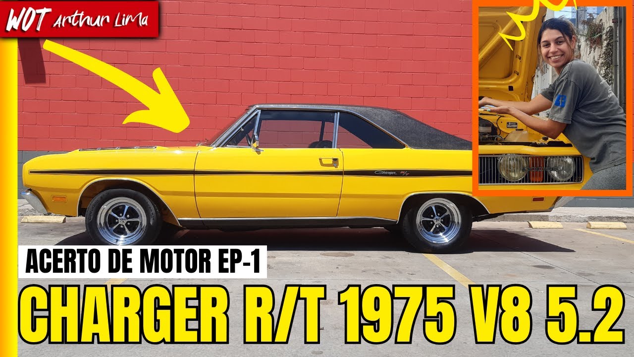 CHARGER R/T 1975 A GABI PILOTANDO ATÉ A OFICINA PARA ACERTO DE MOTOR EP