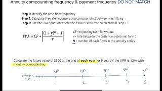 Solving Annuities when the Compounding Frequency and Payment Frequency do NOT Match 03 Varying The Compounding Frequency