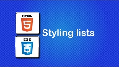 HTML5 and CSS3 Beginner Tutorial 26 - Styling Lists