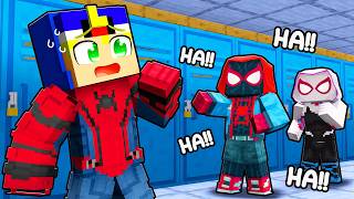 PRIMEIRO DIA na ESCOLA DO HOMEM ARANHA no Minecraft