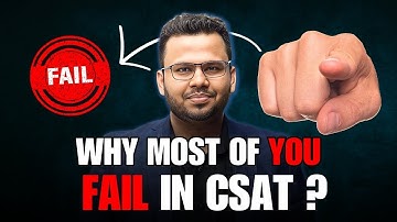 Why many students fail in CSAT ? - Manikant Sir - UPSC CSE Prelims