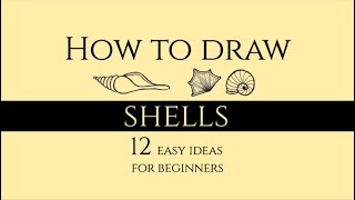Shell drawing for beginners 🔸Zentangle 🔸Doodle