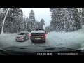 Arizona Snow Storm 1/15/2023 / Toyota SUV Slides Off the Road / Snowbowl Road