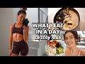 WHAT I EAT IN A DAY | realistic, simple + workout with me!