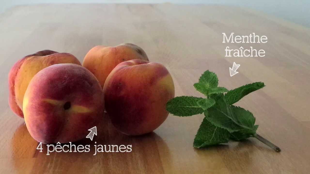 RECETTE 2 COMPOTE PÊCHE MENTHE YouTube