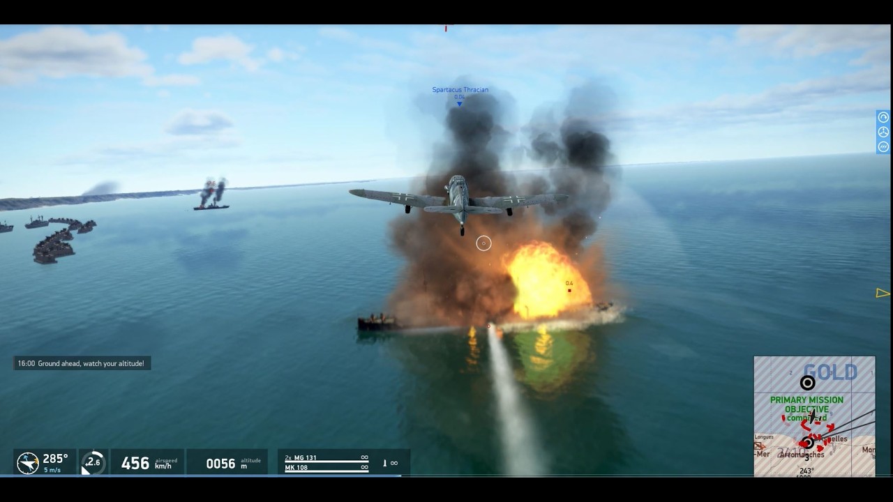 IL 2 Sturmovik German Spartacus SUNK 51 SHIPS in his attack of the Gold Normandy Invasion Beachhead