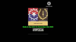 glory Juneteenth positive premise yet DECEMBER 6 1865 is real date on paper that USA ended Slavery