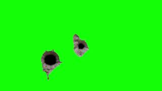 two bullet holes 3 - HD transparent footage
