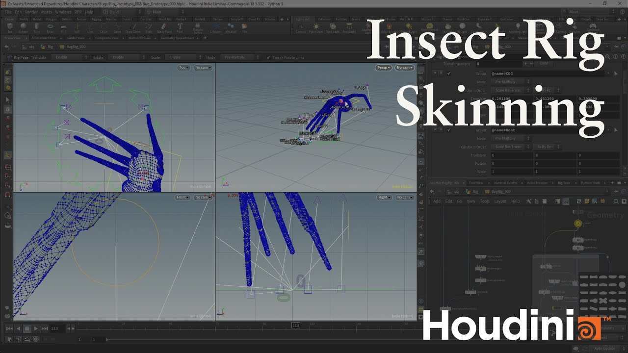 Insect Rig 17 Skinning - YouTube