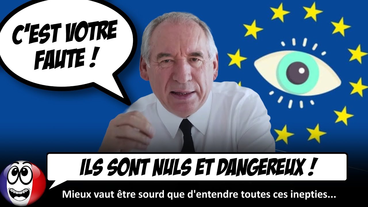 ⁣Bayrou PREND CHER sur sa chaîne Youtube, l'UE vire à la DICTATURE et les macronistes OSENT TOUT...