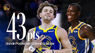 Schröder and Podziemski Totaled 43 Points in Warriors Win vs Jazz