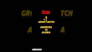 Group J match Argentina vs Algeria. Statistics #fifaworldcup2026 #shorts