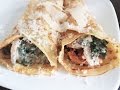 How to make crepes-  Savory Spinach, Mushroom & Chicken Crepe Recipe