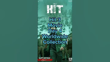 Hit 3 Day 4 Worldwide Collection|| #hit3 #nani #akrmoviemorsel