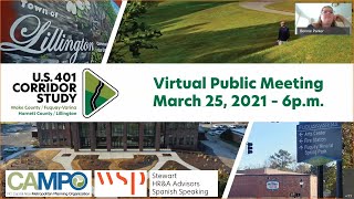 U.S. 401 Corridor Study Public Meeting March 25, 2021
