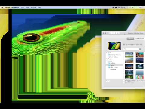 Mac OS X 10.10 Yosemite Glitch Art Bug (Like Windows 95) on Retina MacBook Pro