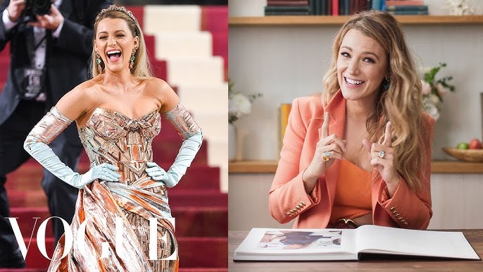 Blake Lively Fixes Her Met Gala Dress on Display at Kensington Palace