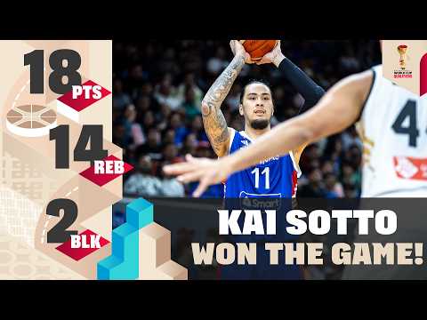 KAI SOTTO SAVED THE DAY! ✋ | 🇯🇴 Jordan v Philippines 🇵🇭 2027 #FIBAWC Qualifiers