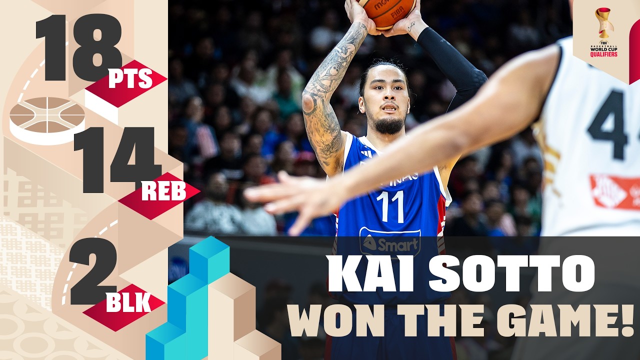 KAI SOTTO SAVED THE DAY! ✋ | 🇯🇴 Jordan v Philippines 🇵🇭 2027 #FIBAWC Qualifiers