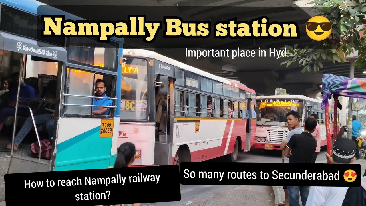 Nampally Bus station|| Important bus routes?? 