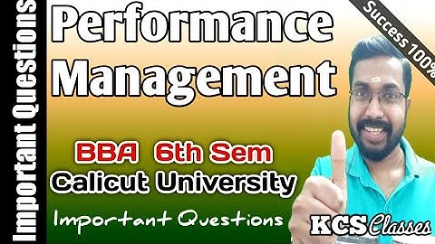 Performance Management|Important Questions|Calicut University BBA 6th Semester